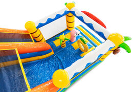 Castello gonfiabile Multi Slide in tema Caraibi con scivolo per bambini. Ordina subito i castelli gonfiabili gonfiabili online su JB Gonfiabili Italia