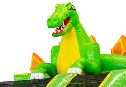 Mega dino su castello gonfiabile con colore verde