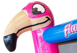 Tema fenicottero rosa sul castello gonfiabile Multi Slide