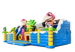 Ordina online uno scivolo gonfiabile laterale blu