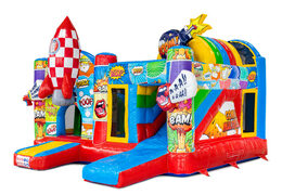 Ordina online il multiplay a tema fumetto con scivolo e oggetti da gioco