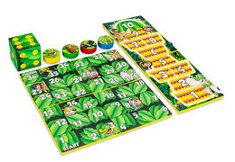 Set di giochi colorato sul retro di Softplay a tema Giungla Dino