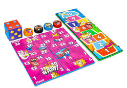 Set di giochi colorato davanti a Softplay a tema fumetto