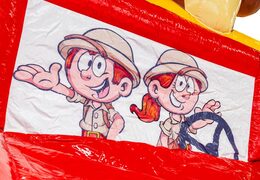 Castello gonfiabile nel tema Safari Gorilla con illustrazione, ordina online