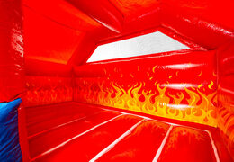 Castello gonfiabile coperto Slide Combo Dubbelslide a tema pompieri disponibile per l'acquisto online da JB