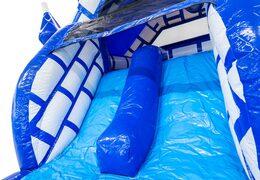 Acquista lo scivolo blu e bianco dal castello gonfiabile Slide Combo Dubbelslide da JB