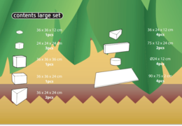 Acquista online il contenuto del set Softplay Large a tema Giungla - Dino