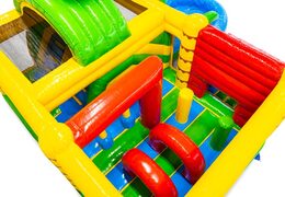 Interno del castello gonfiabile con archi, colonne e airbag in vendita presso JB