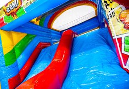 Acquista lo scivolo blu rosso dal castello gonfiabile Multiplay dubbelslide da JB