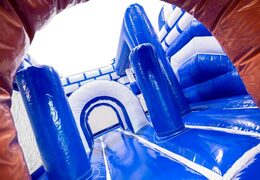 Interno del castello gonfiabile Dubbelslide Multiplay Blu Bianco Marrone