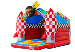 Gioco gonfiabile castello gonfiabile A-frame in stile fumetto in vendita da JB Inflatables
