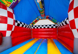 Ordina il castello gonfiabile A-frame in stile fumetto online su JB Inflatables
