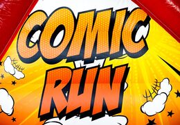 Percorso a ostacoli di alta qualità a tema Comic e dai colori vivaci