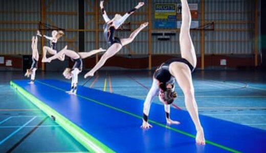 JB Gonfiabili produttore di materassini airtracks per la ginnastica artistica possibile in diverse misure.