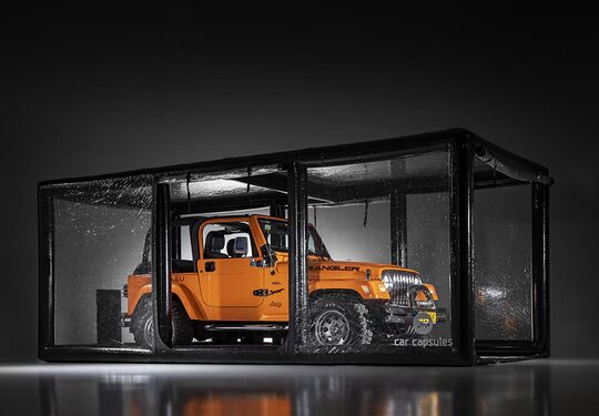 Capsula auto gonfiabile per riporre i tuoi veicoli