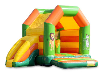 Midi multifun castello gonfiabile per bambini in vendita a tema giungla. Disponibile online presso JB Gonfiabili Italia