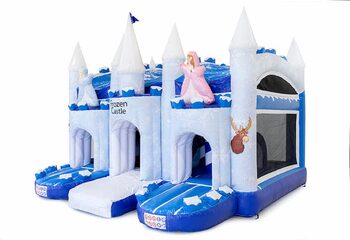 Acquista grande castello gonfiabile multigiocatore gonfiabile coperto blu e bianco con scivolo a tema ghiaccio ghiaccio ghiacciato per bambini. Ordina i castelli gonfiabili online su JB Gonfiabili Italia