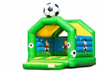 Acquista saltarelli gonfiabili medio in colori sorprendenti con un grande oggetto da calcio 3D per bambini in cima. Ordina castello gonfiabile medioonline su JB Gonfiabili Italia