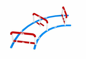Opblaasbare luchtdicht obstakel voor sup parcours bocht met hindernissen kopen