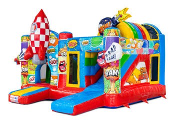 Ordina online il multiplay a tema fumetto con scivolo e oggetti da gioco