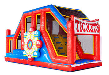 Moduli di percorso ad ostacoli gonfiabili in rosso blu giallo Base Jump