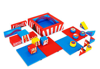 Set Softplay XL a tema Montagne russe con blocchi colorati per giocare