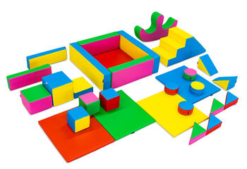 Set XXL di Softplay a tema Standard con blocchi colorati per giocare