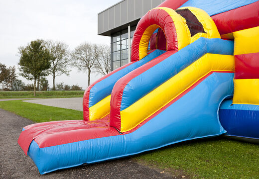 Acquistare un multigioco gonfiabile per bambini con tetto ostacoli e scivolo con il tema pirata