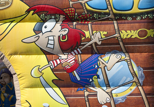 Ordina il mondo dei pirati scivolo XL con ostacoli 3D per bambini. Acquista ora gli scivoli gonfiabili online su JB Gonfiabili Italia