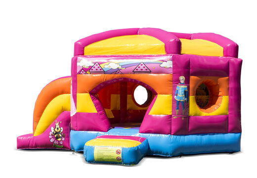 Un gioco gonfiabile con scivolo con il tema principessa per bambini in vendita