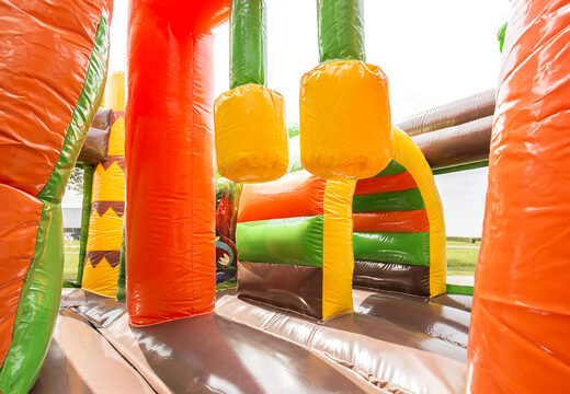  Acquistare un gioco gonfiabile multiattività con scivolo e ostacoli con il tema dinosauro