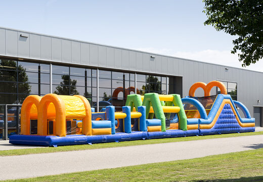 Ordina un percorso a ostacoli doppio di 27 metri in colori allegri per bambini. Ordina ora i percorsi ad ostacoli gonfiabili online su JB Gonfiabili Italia