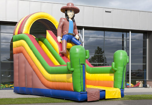 Scivolo gonfiabile a tema spiaggia con piscina per bambini, impressionante oggetto 3D, colori freschi e gli ostacoli 3D per i bambini. Ordina ora gli scivoli gonfiabili online su JB Gonfiabili Italia