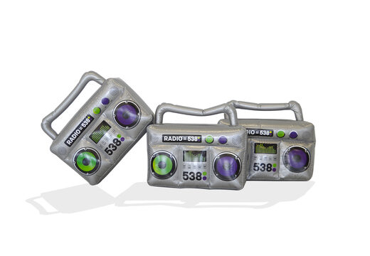 Acquista una Mini radio gonfiabile in pvc 538. Ordina i tuoi prodotti promozionali gonfiabili online su JB Gonfiabili Italia