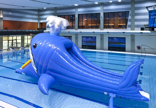 Spettacolare corsa a ostacoli a tema balena con ostacoli impegnativi per grandi e piccini. Acquista ora giochi gonfiabili in piscina online su JB Gonfiabili Italia