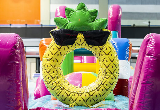 Ordina un percorso a ostacoli in piscina a tema Flamingo Run per grandi e piccini. Acquista ora le attrazioni acquatiche gonfiabili online su JB Gonfiabili Italia