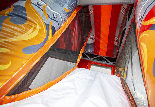 Acquista un castello gonfiabile a tema vigili del fuoco con scivolo per bambini. Ordina i castelli gonfiabili online su JB Gonfiabili Italia