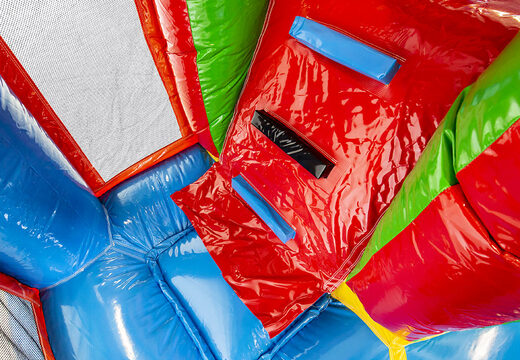  Acquistare un gioco gonfiabile multiattività con scivolo e ostacoli con il tema hawaii