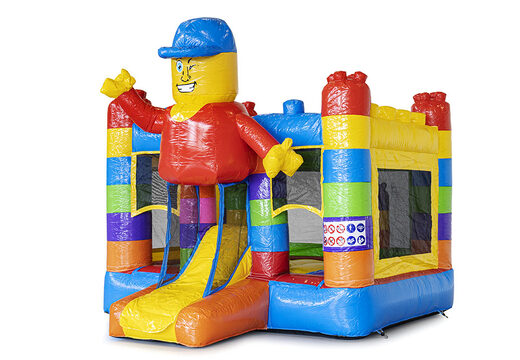 Acquista mini castello gonfiabile a tema superblocchi con scivolo per bambini. Ordina i castelli gonfiabili da JB Gonfiabili Italia