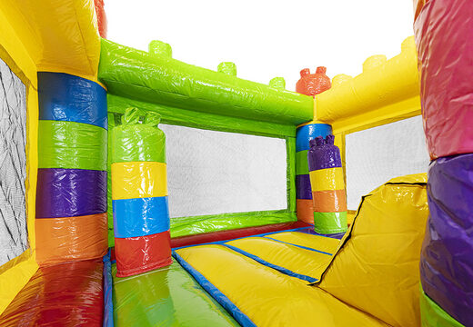 Acquista mini castello gonfiabile a tema superblock con scivolo per bambini. Ordina i castelli gonfiabili online su JB Gonfiabili Italia