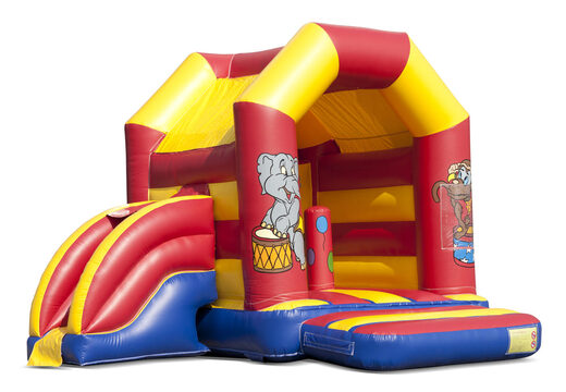 Midi multifun castello gonfiabile con tetto per bambini in vendita a tema circo. Disponibile online presso JB Gonfiabili Italia