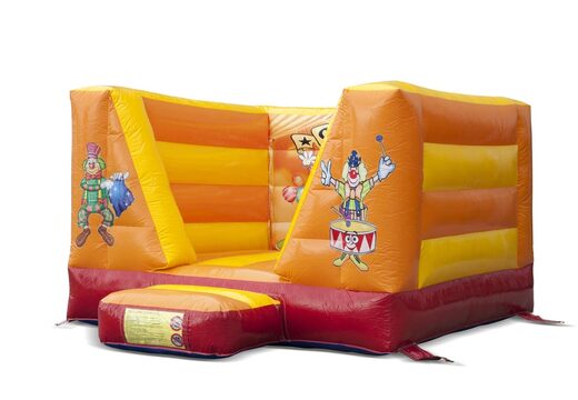 Acquista un piccolo castello gonfiabile aperto a tema circo arancione per bambini. Acquista castelli gonfiabili su JB Gonfiabili Italia online