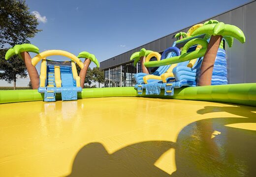 Acquistare un parco acquatico gonfiabile funcity con scivolo, ostacoli e arrampicata con il tema pirata