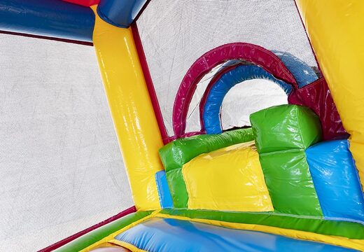 Acquista mini castello gonfiabile a tema fenicottero con scivolo per bambini. Ordina i castelli gonfiabili online su JB Gonfiabili Italia