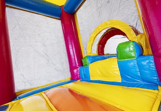 Mini castello gonfiabile multigiocatore a tema unicorno con scivolo per bambini. Ordina le castelli gonfiabili online su JB Gonfiabili Italia