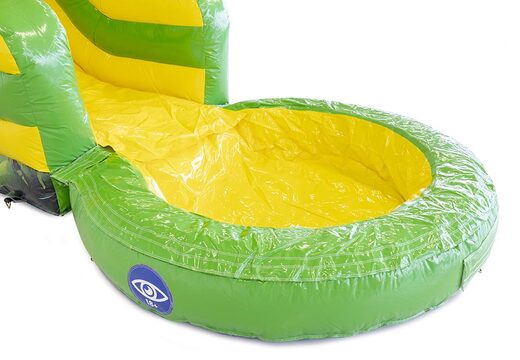 Ordina Dino Acquascivolo Castello gonfiabile con scivolo d'acqua per bambini. Acquista castelli gonfiabili online su JB Gonfiabili Italia