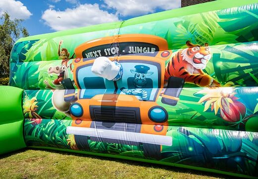 Acquista il gioco gonfiabile con la schiuma e organizza una festa schiuma per bambini con il tema giungla