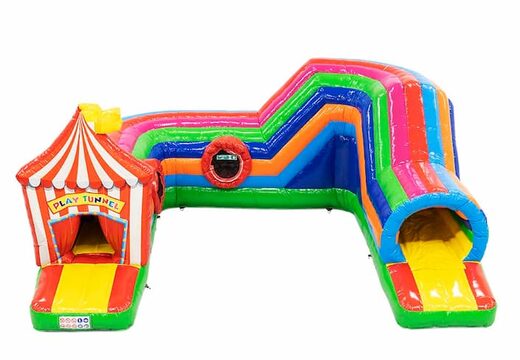 Acquista il castello gonfiabile Playfun crawl tunnel a tema circo per bambini. Ordina i castelli gonfiabili online su JB Gonfiabili Italia