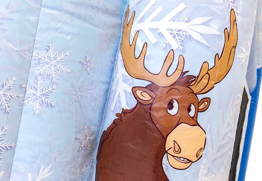 Acquista un castello gonfiabile multigiocatore gonfiabile per interni a tema ghiaccio blu e bianco con scivolo e oggetti 3D per bambini. Ordina i castelli gonfiabili online su JB Gonfiabili Italia