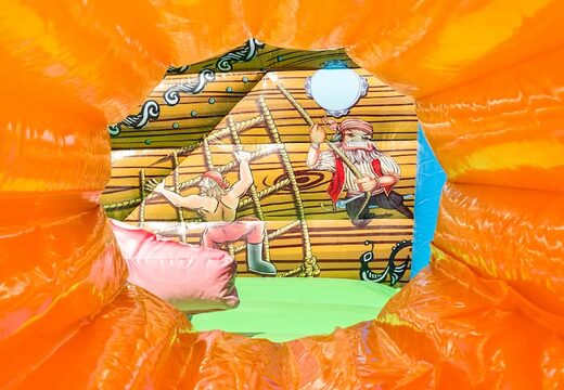 Acquistare un parco gioco gonfiabile completo con ostacoli e scivolo con il tema mondo mare